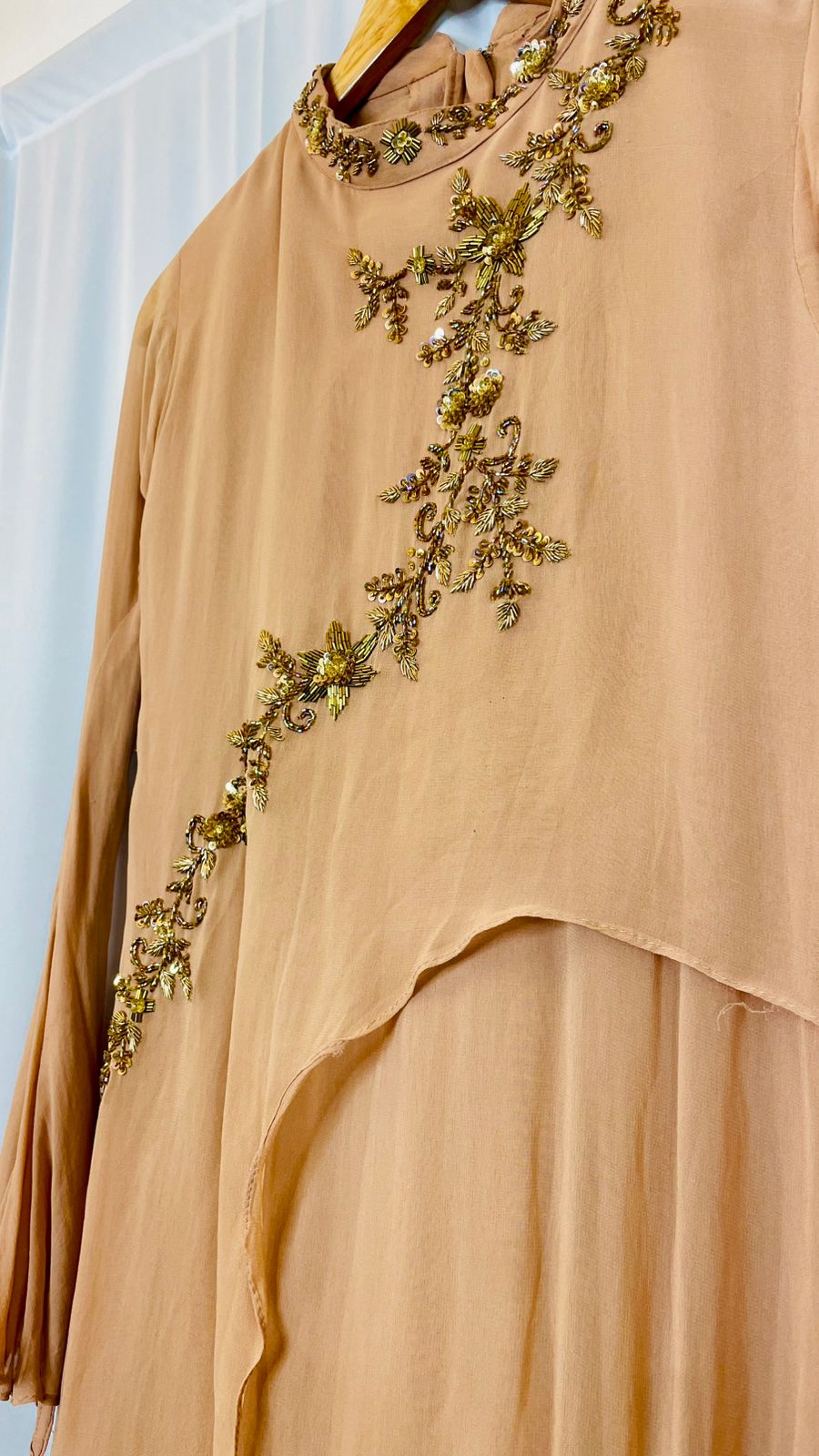 Sahara Bloom Asymmetric Gown