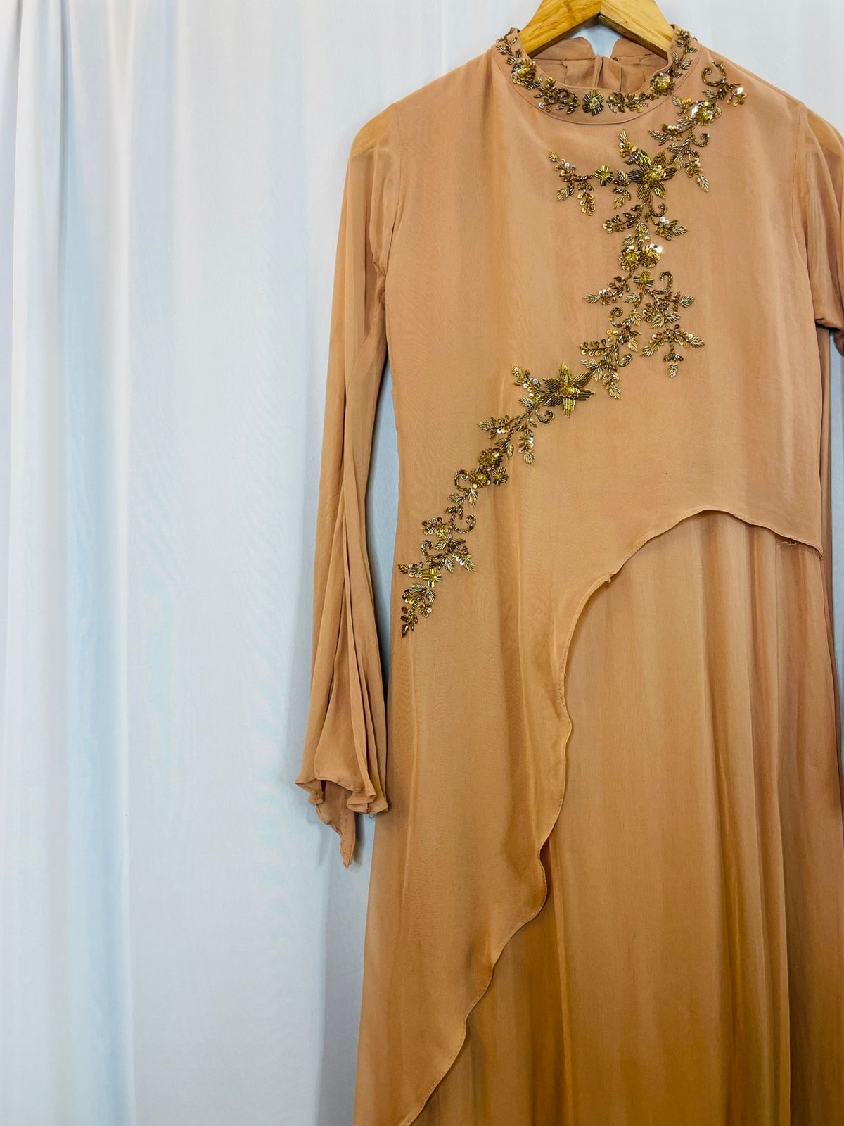 Sahara Bloom Asymmetric Gown