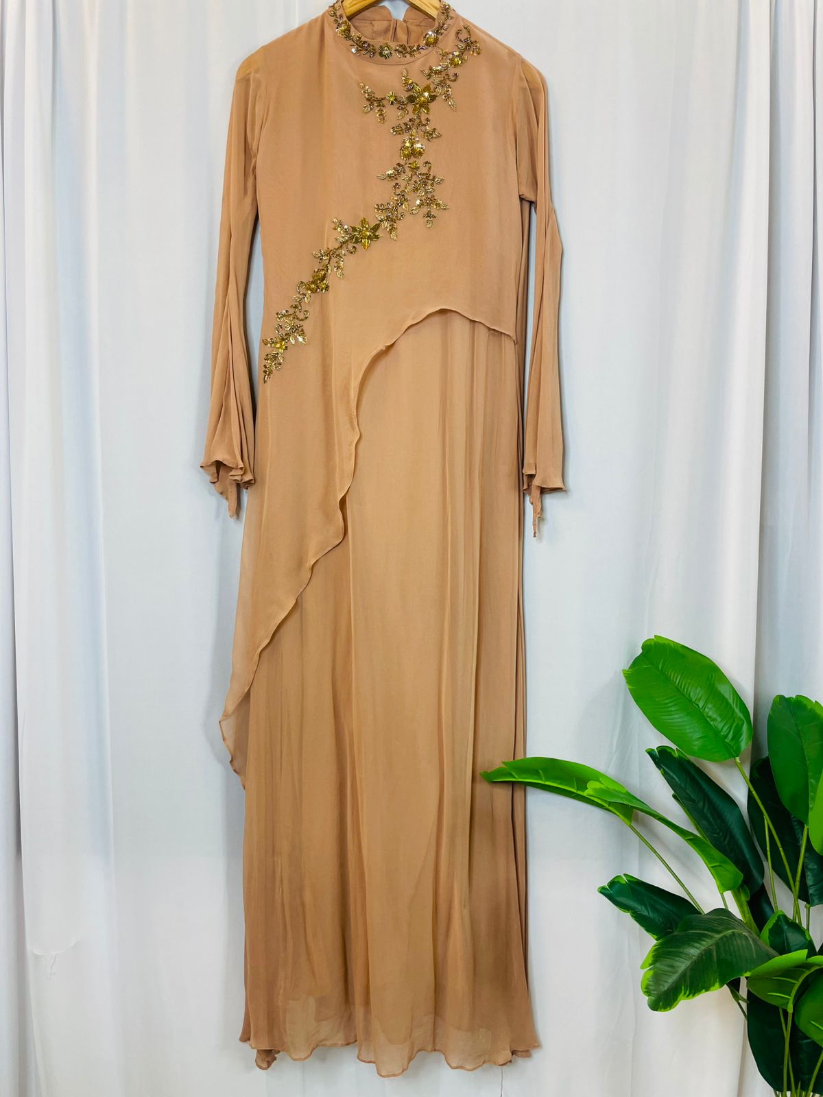Sahara Bloom Asymmetric Gown