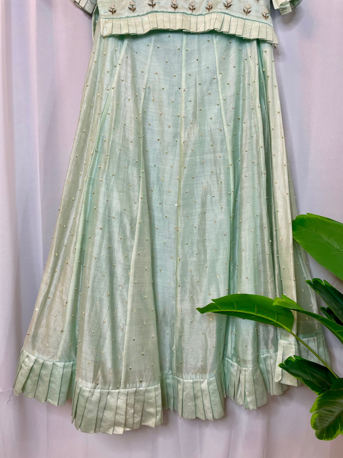 Pista Designer hand work lehenga