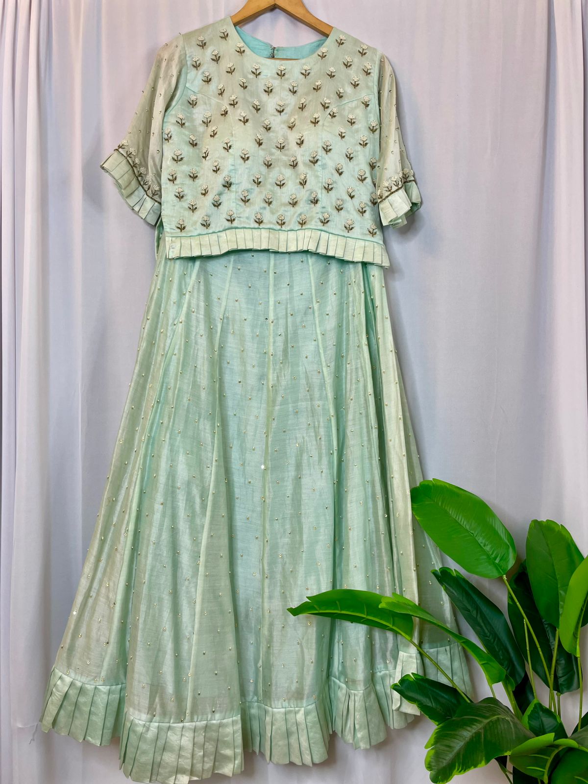 Pista Designer hand work lehenga