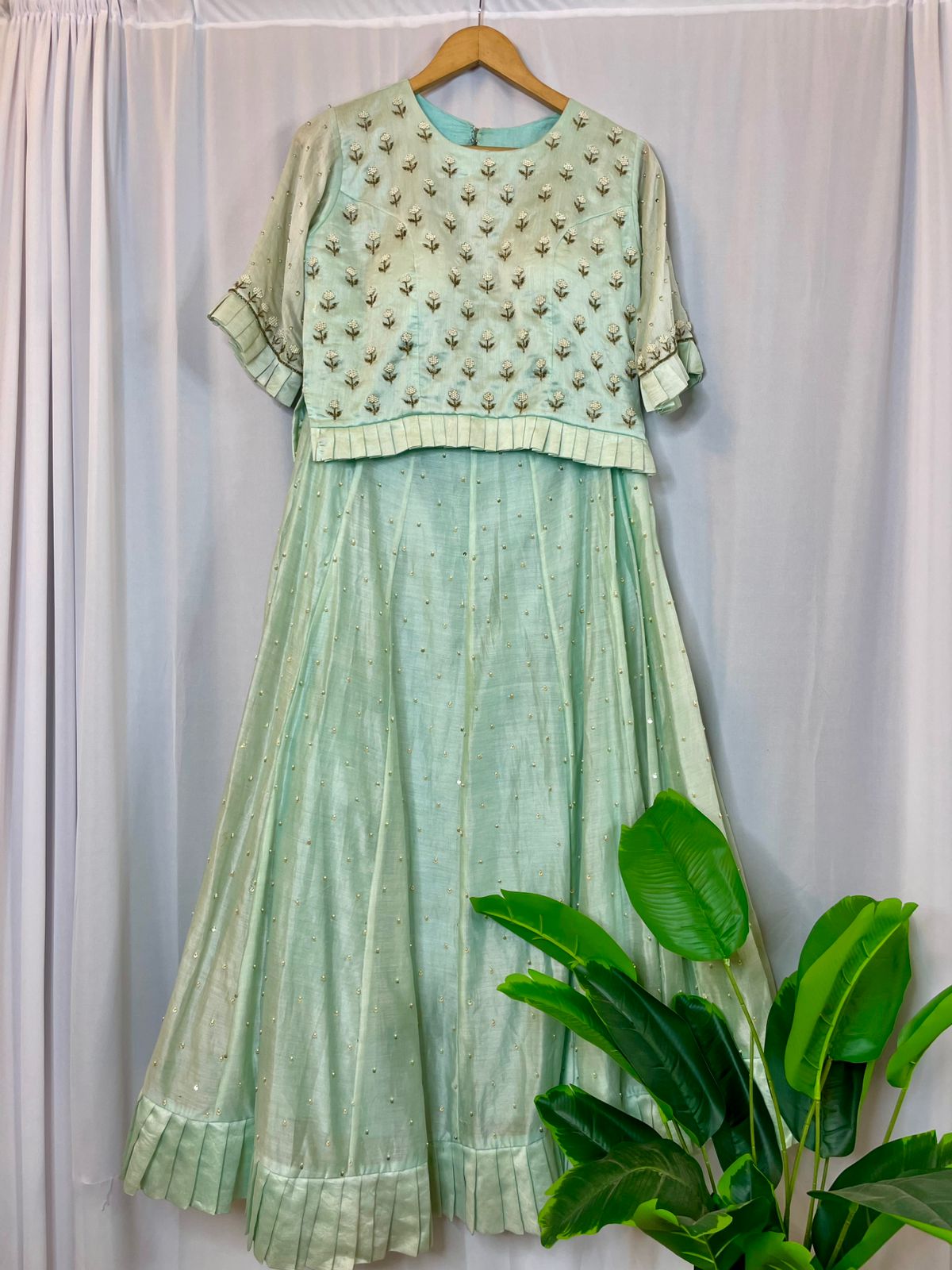 Pista Designer hand work lehenga
