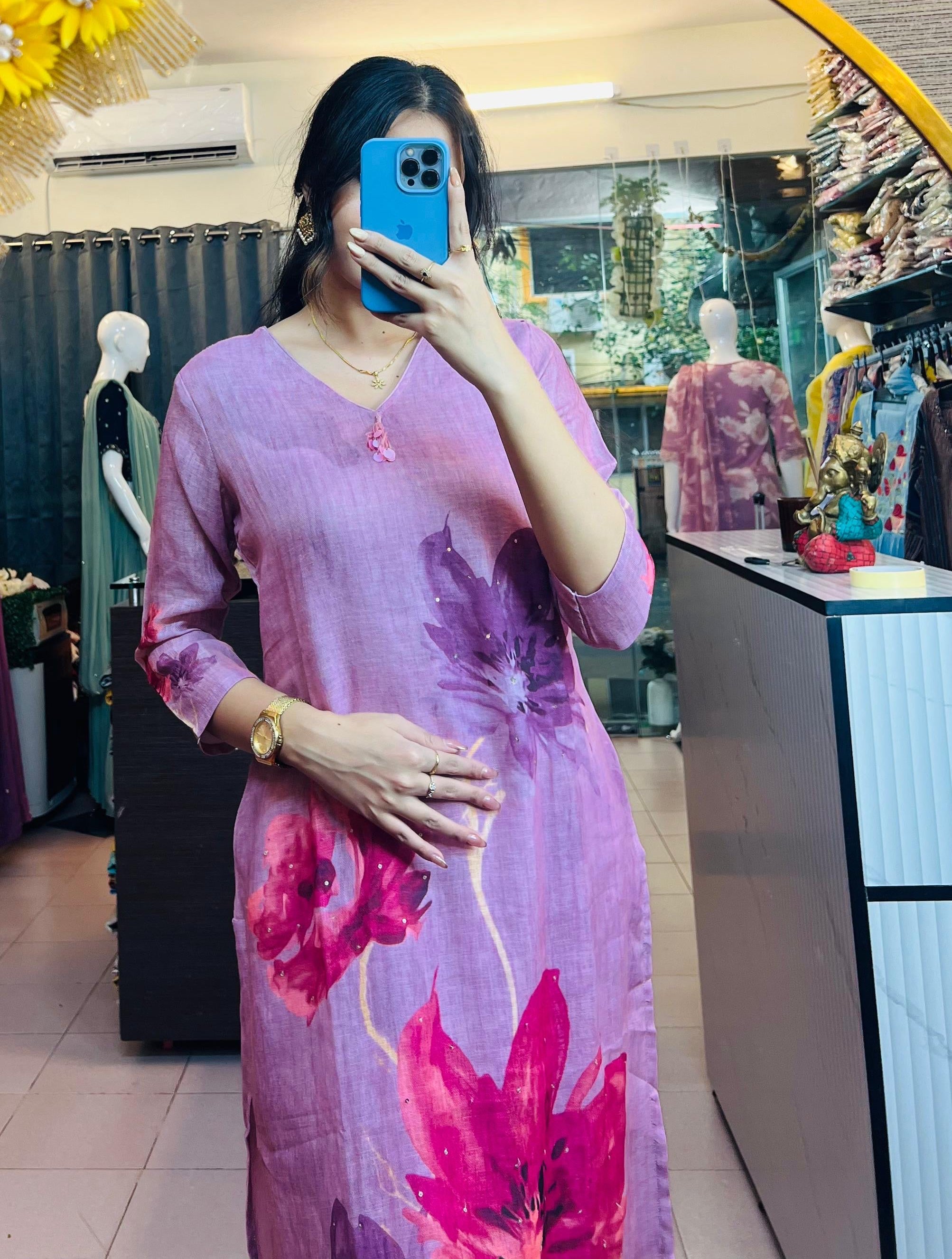 Thaamarai Linen Suit Set