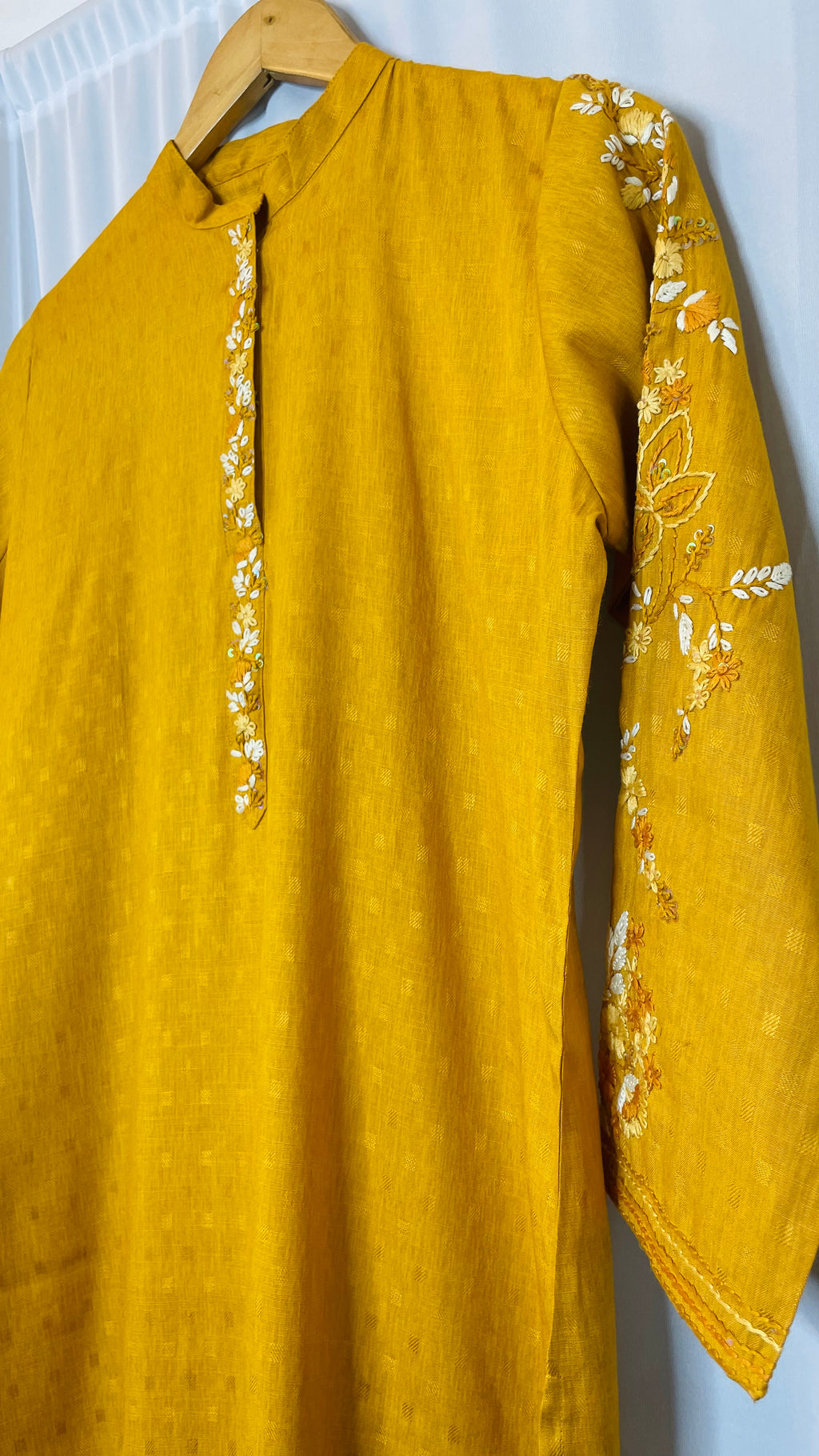 Golden Bloom Mustard Kurta