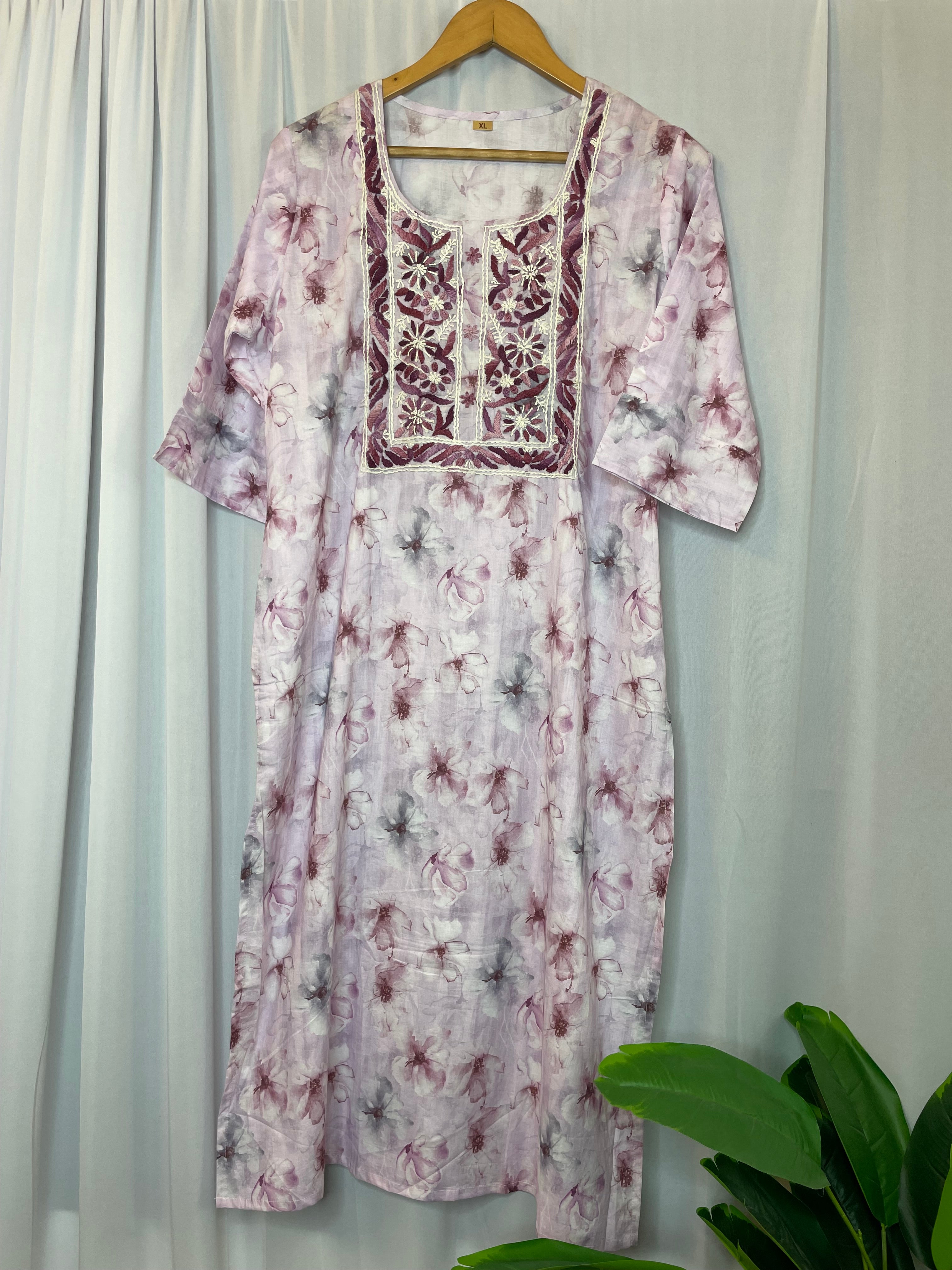 Bloom Tinge Lilac Kurta