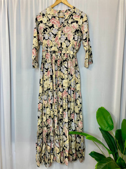 Modal Silk floral gown