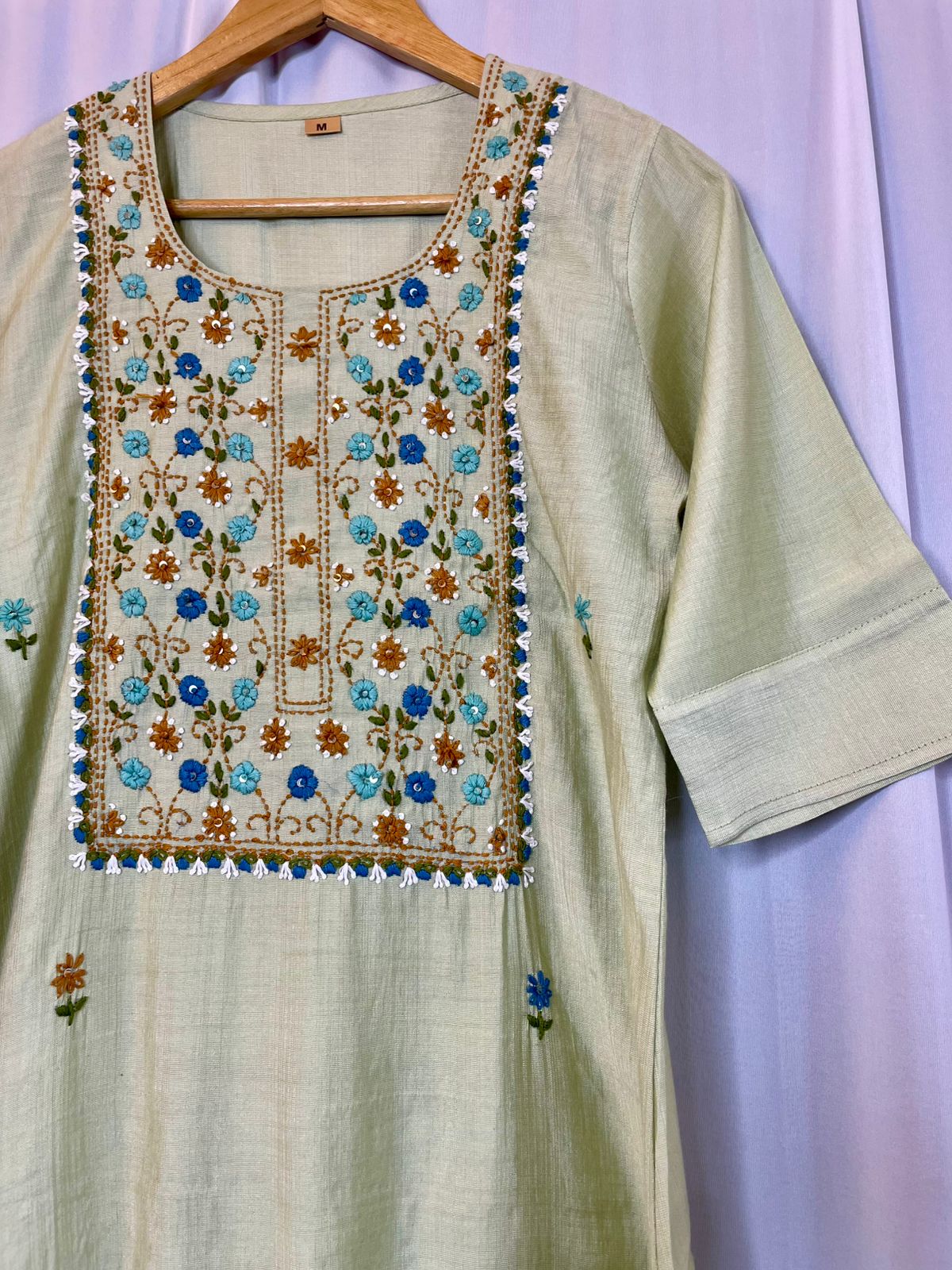 Handloom embroidered kurti