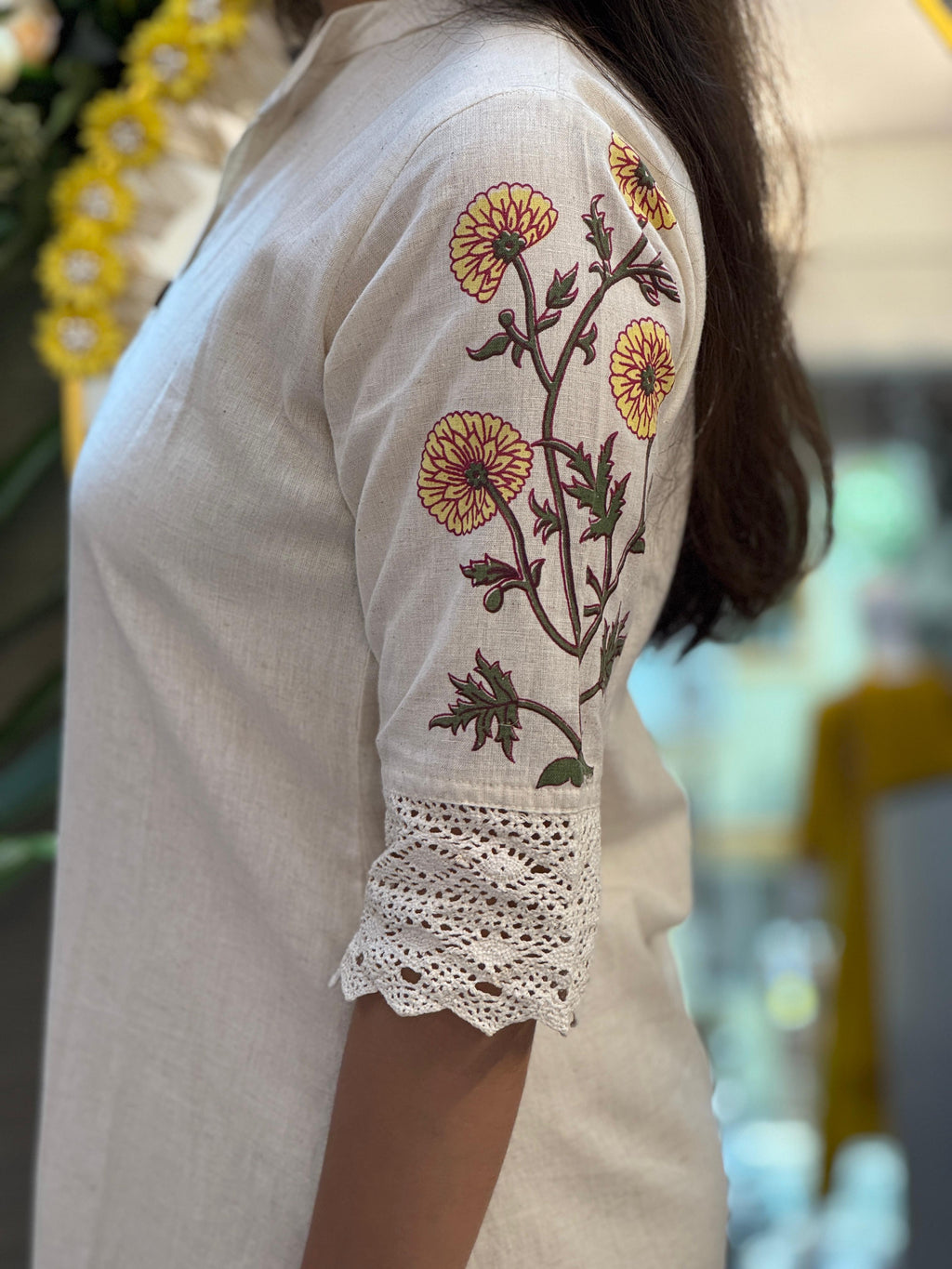 Ivory Meadow Printed Co-ord Kurta Set