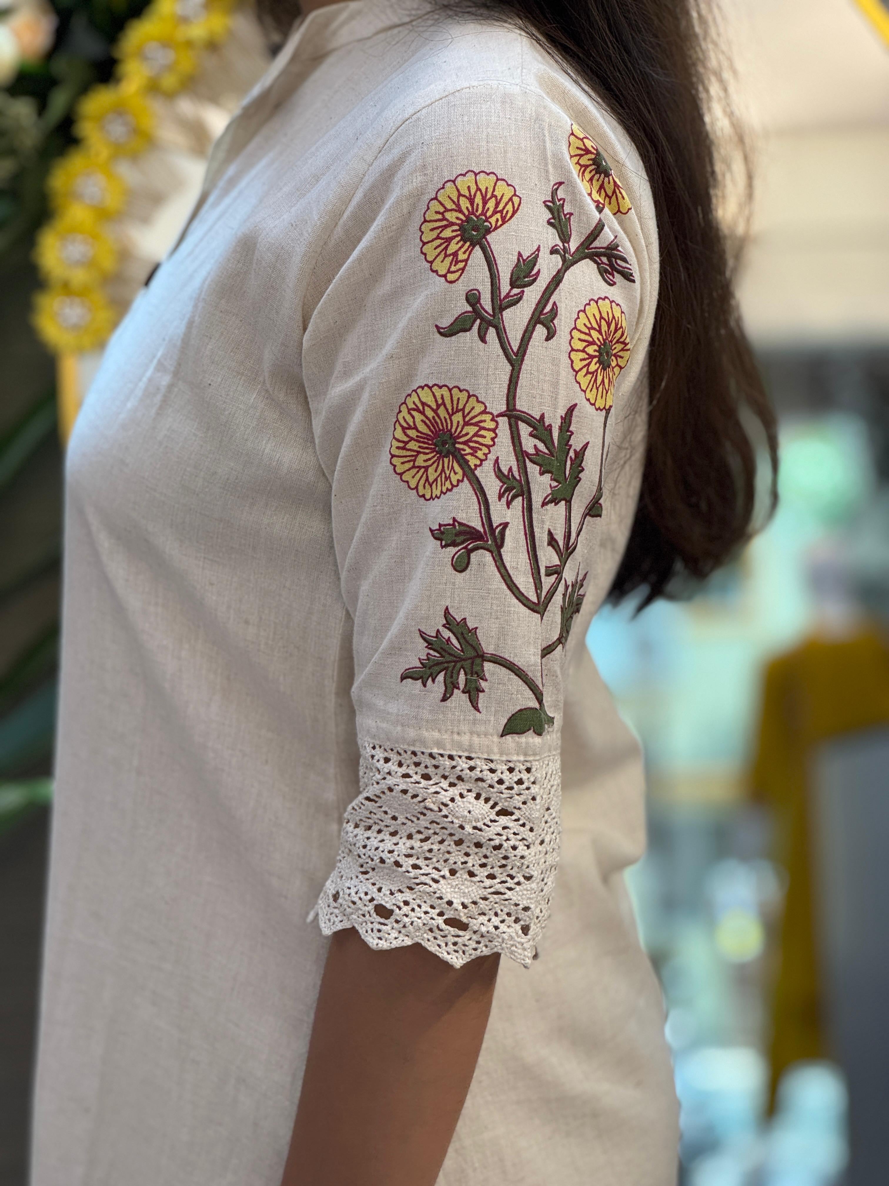 Ivory Meadow Printed Co-ord Kurta Set