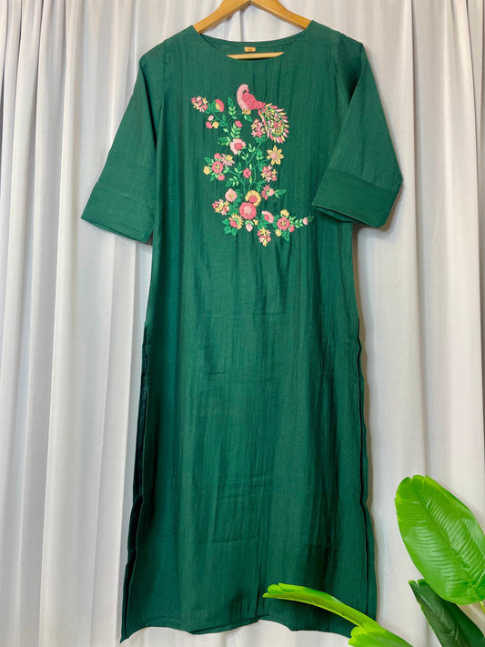 Handloom embroidered kurti