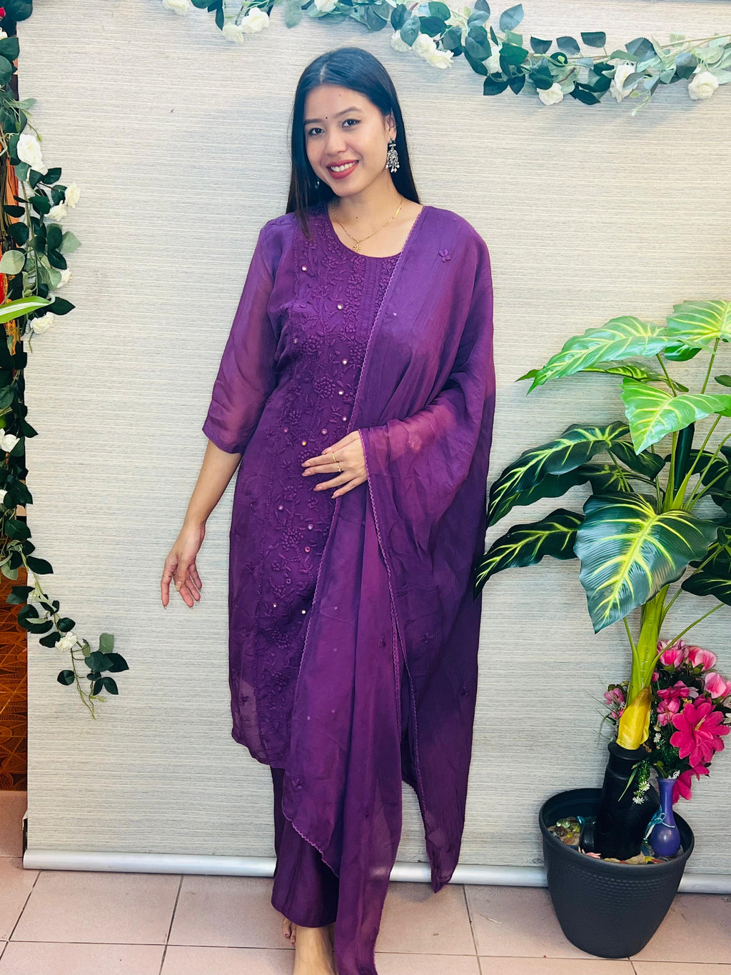 Magizhchi Pattu Chikan Set