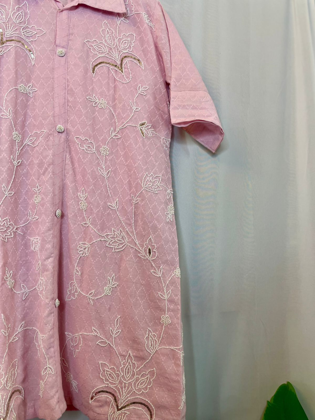 Blush Bloom Chikankari Co-ord Set