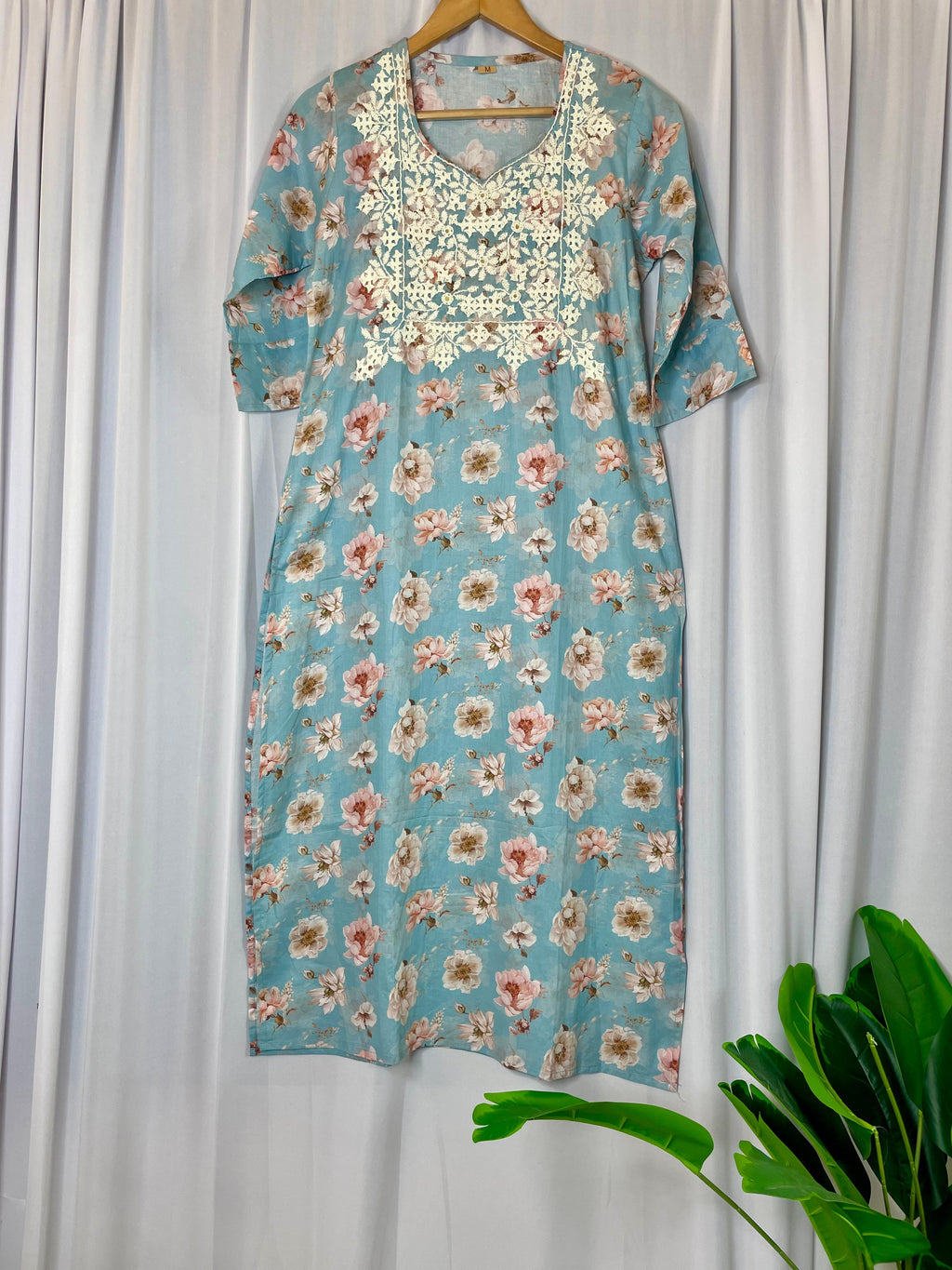 Mul Cotton Designer Handwork Kurti