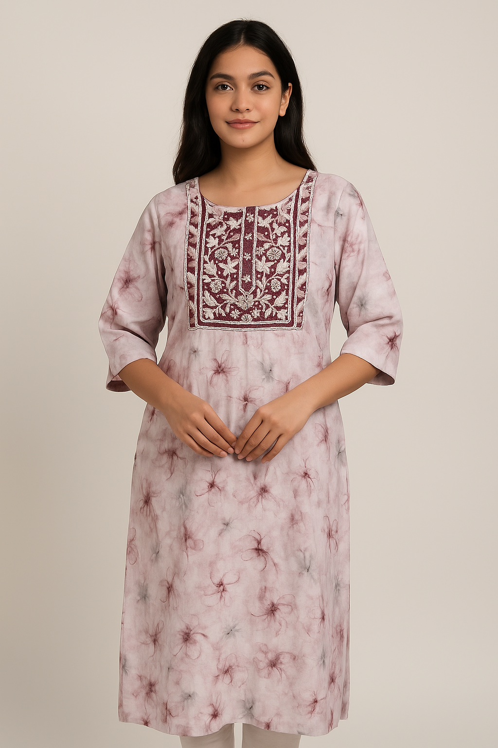 Bloom Tinge Lilac Kurta