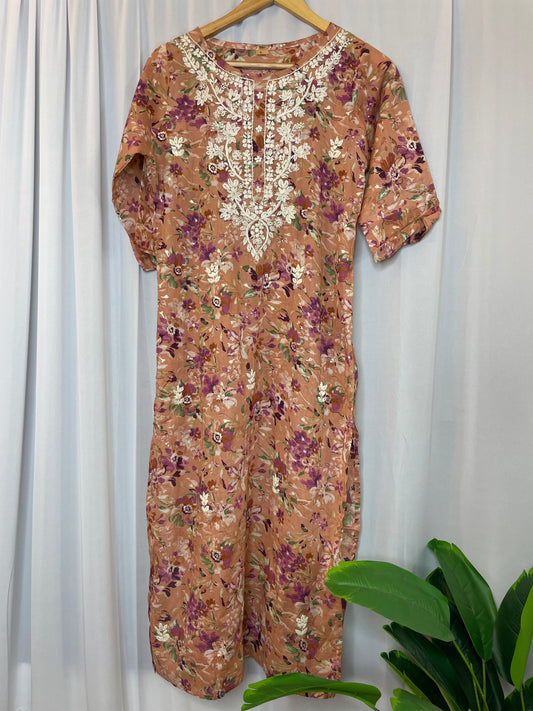 Hand embroidered kurti