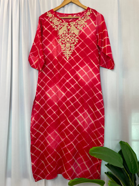 Designer Embroidered Kurti