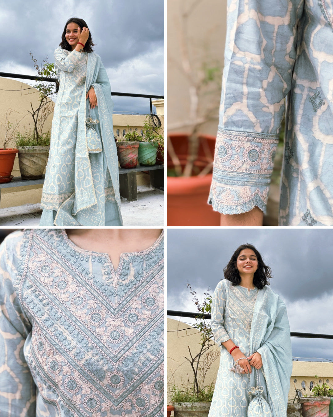 SKY BLUE PLAZZO SUIT