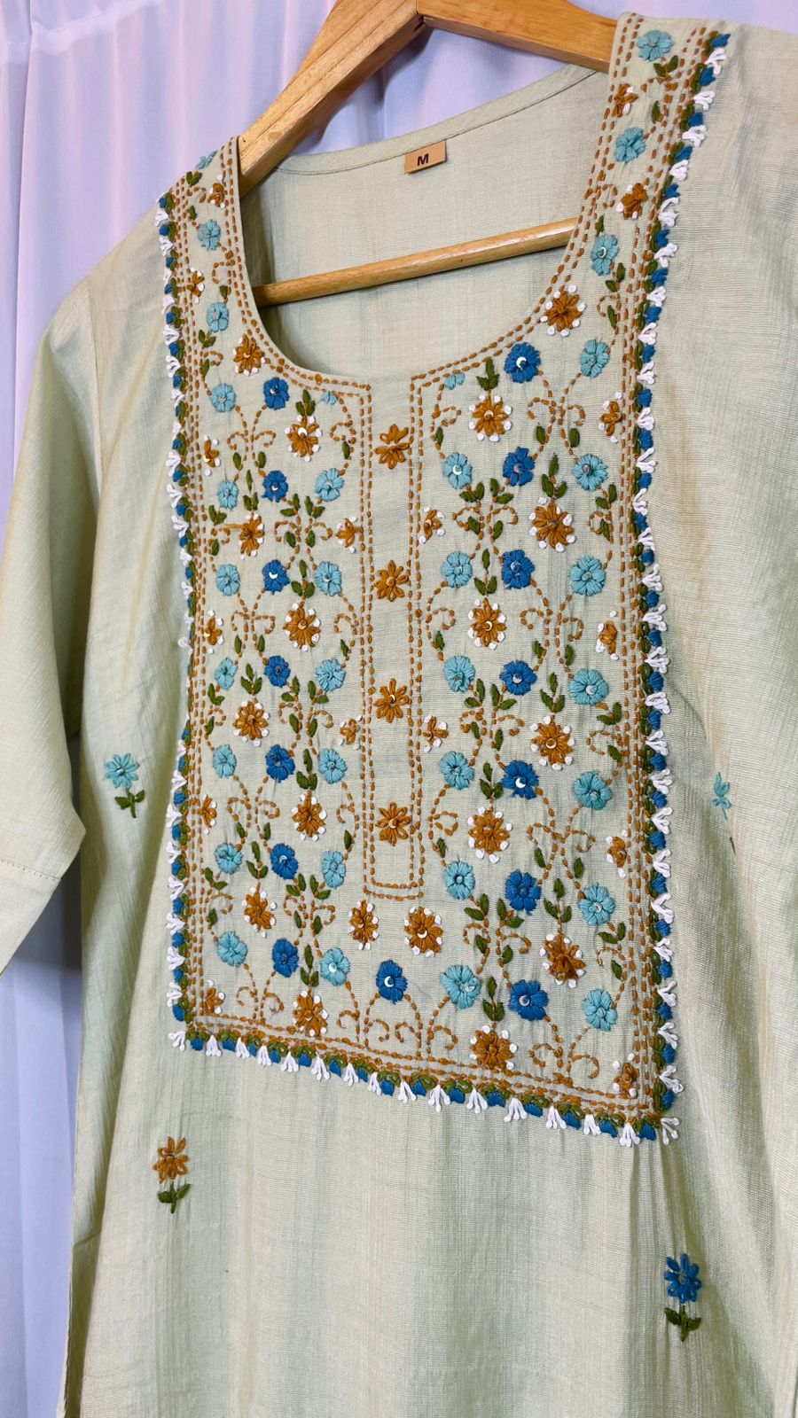 Handloom embroidered kurti