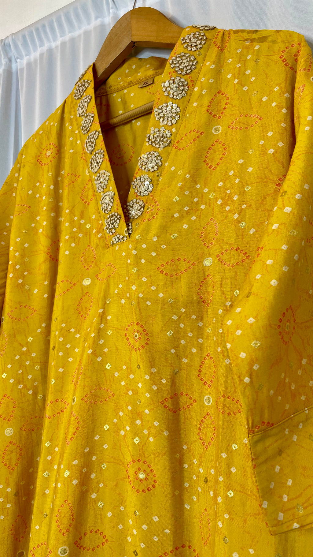 Sunbloom Bandhej Mirror Kurta
