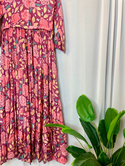 Modal Silk floral gown