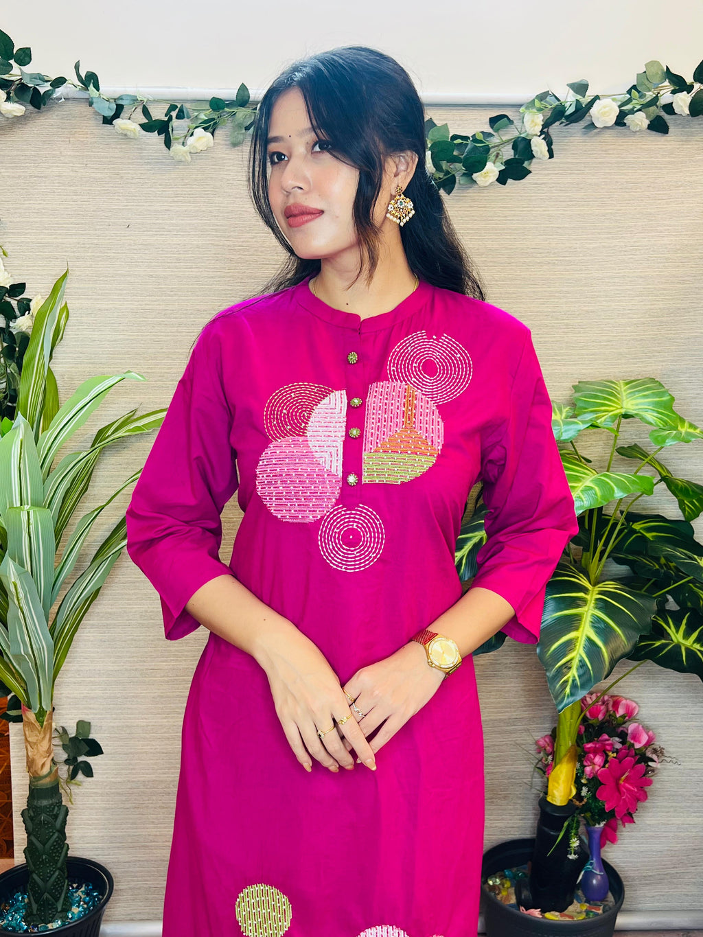 Aaradhya Fuschia Kurta Set