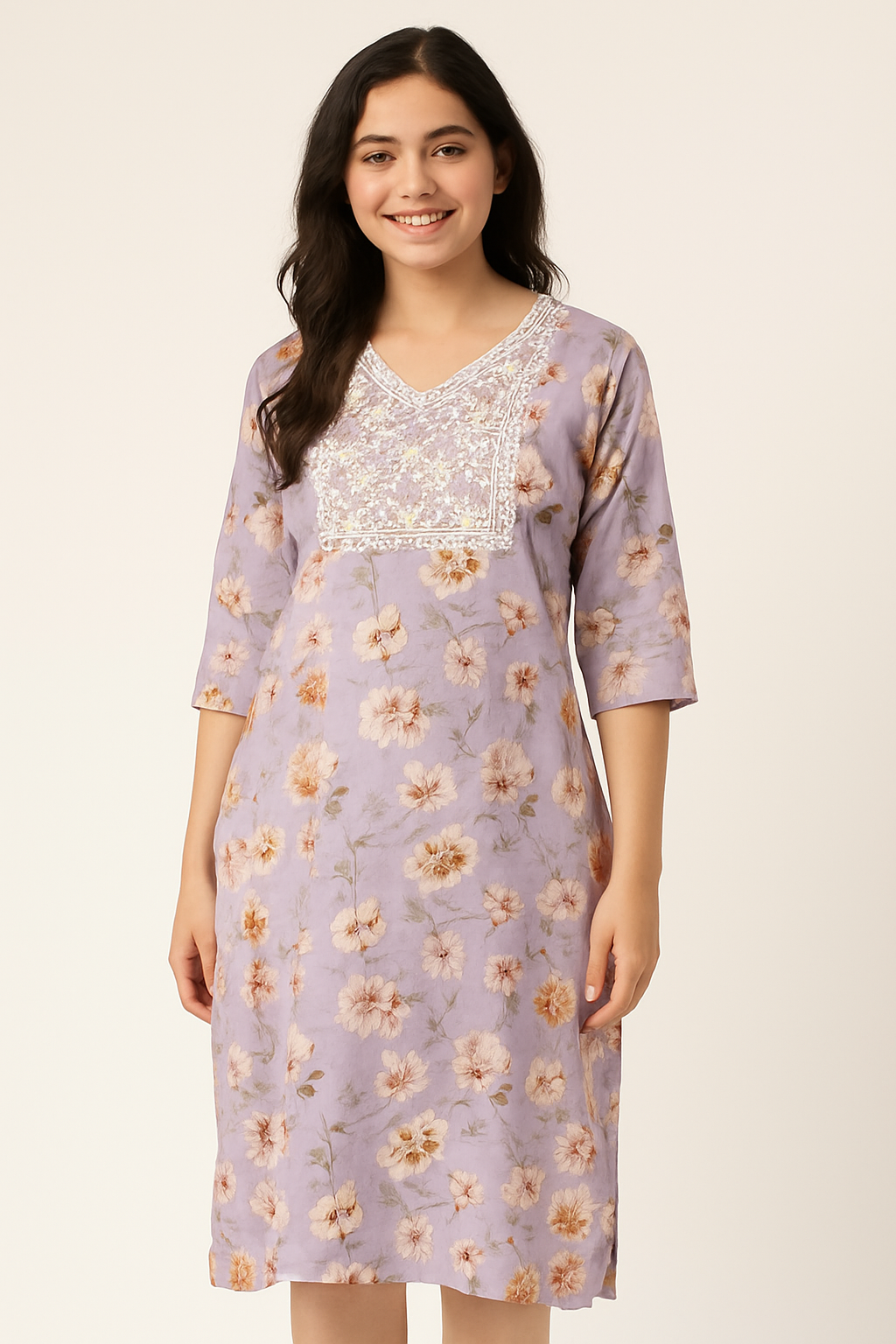 Lavender Blossom Kurta