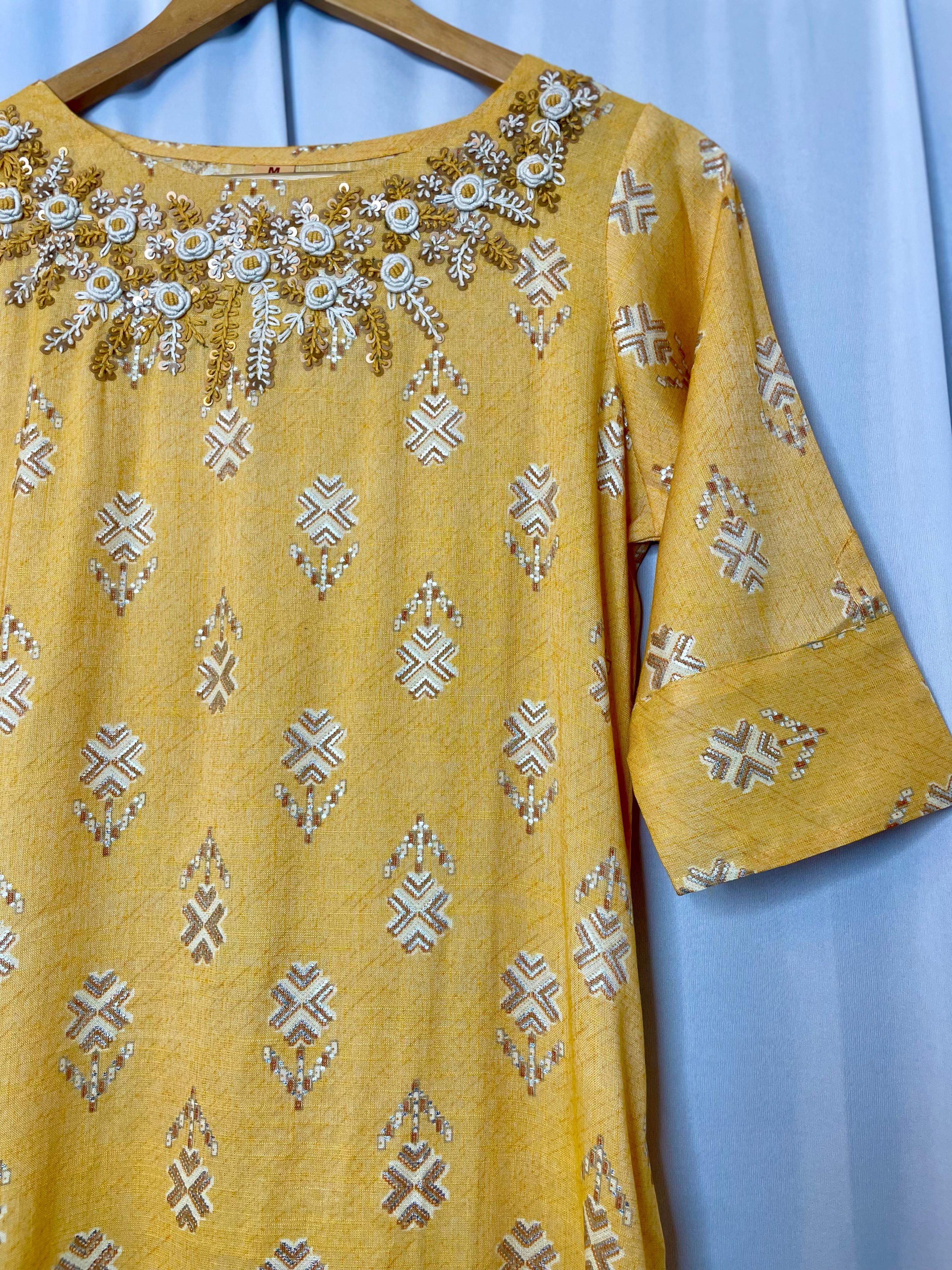 Hand embroidered kurti