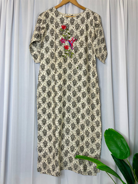 Hand embroidered kurti