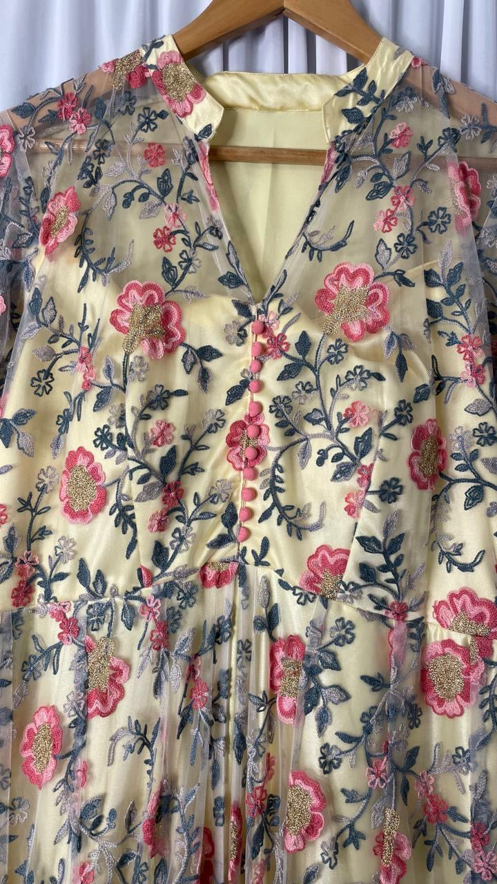 Embroidered Regal Gown (Champagne Gold)