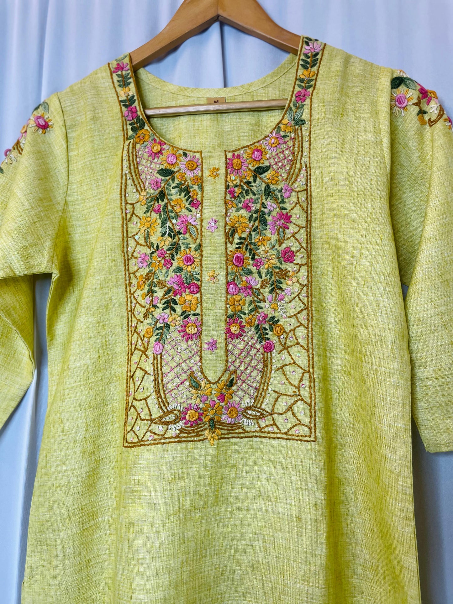 Handloom embroidered kurti