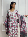 Rosewood Bloom Cotton Suit Set