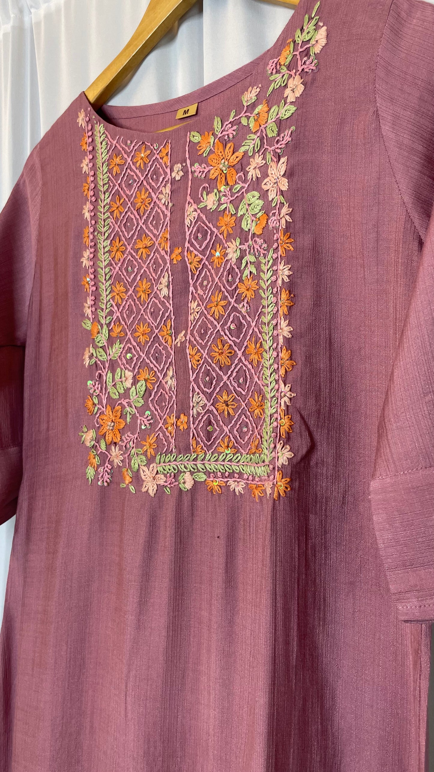 Hand embroidered kurti