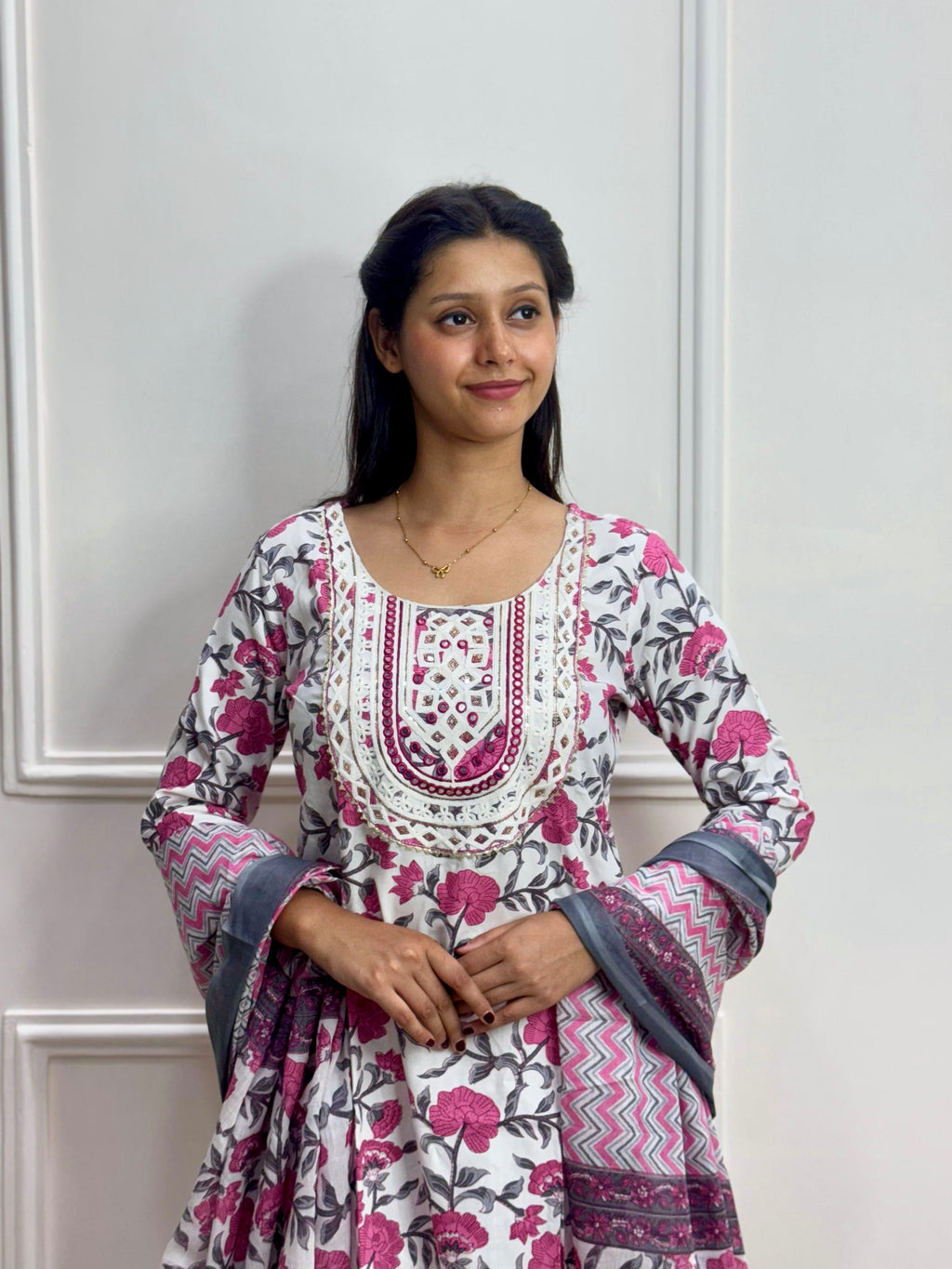 Rosewood Bloom Cotton Suit Set