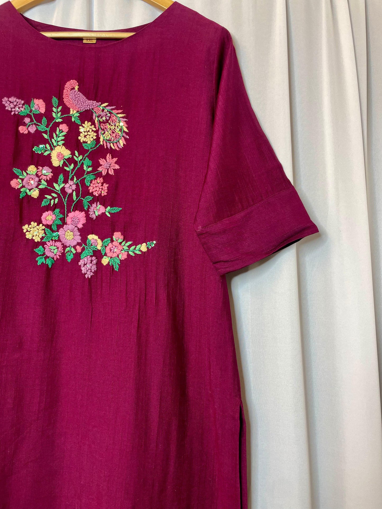 Handloom embroidered kurti