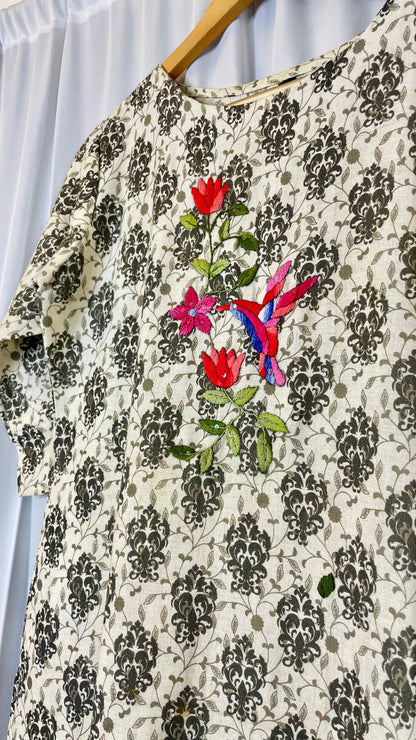 Hand embroidered kurti