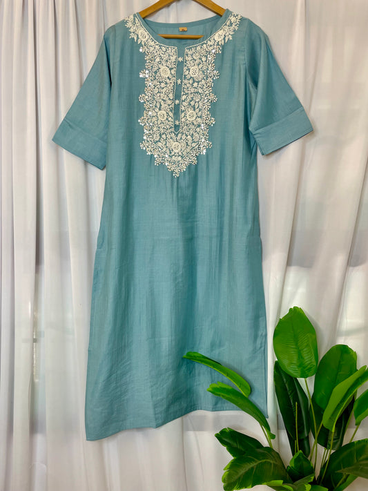 Designer Embroidered Kurti .