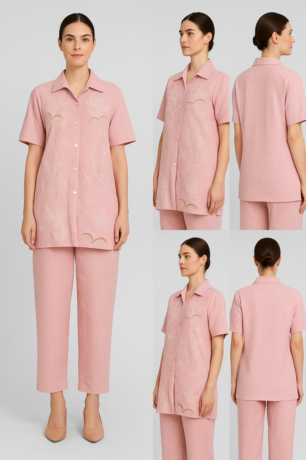 Blush Bloom Chikankari Co-ord Set