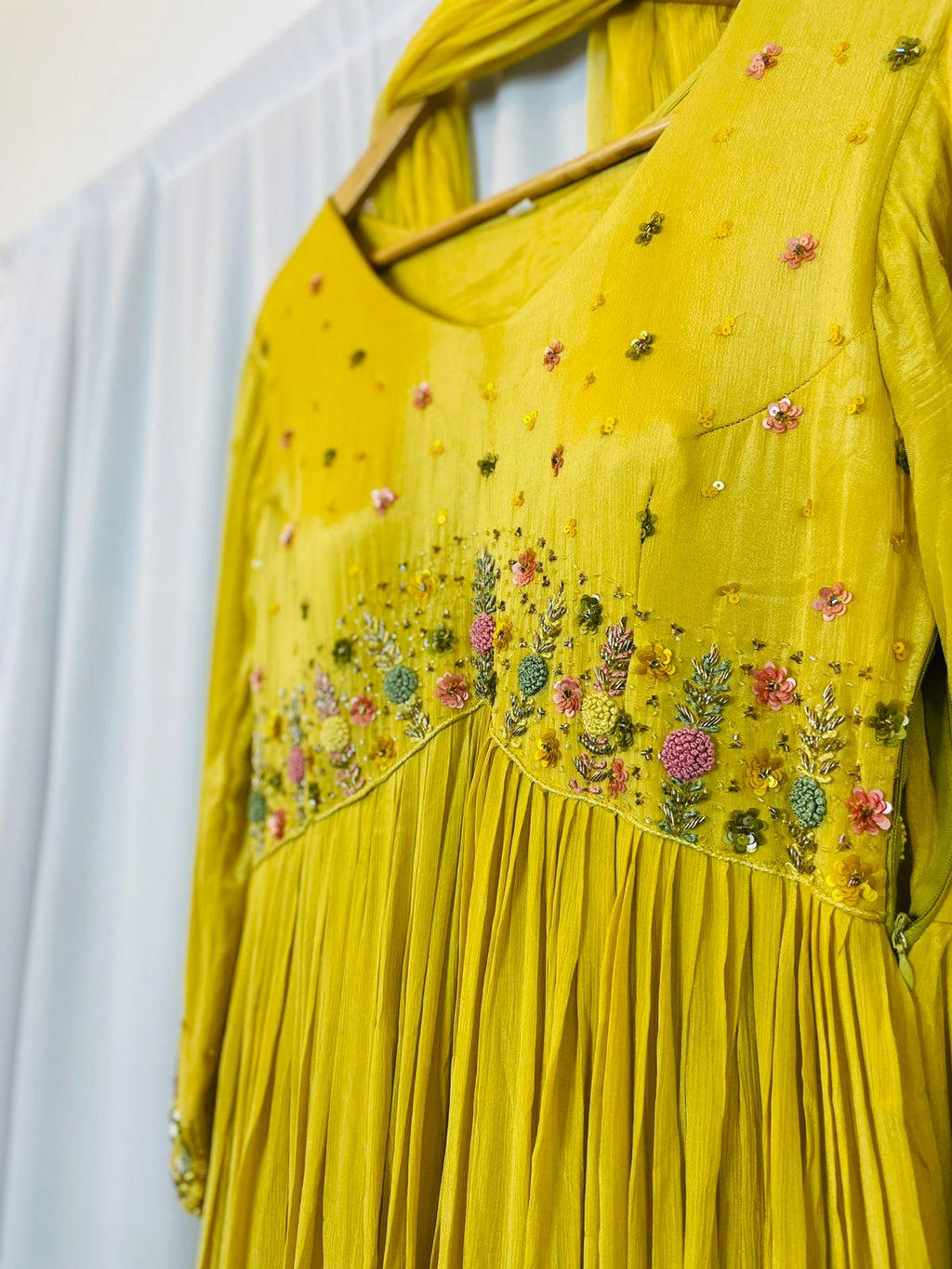 Designer handwork Indo western gown with duppatta