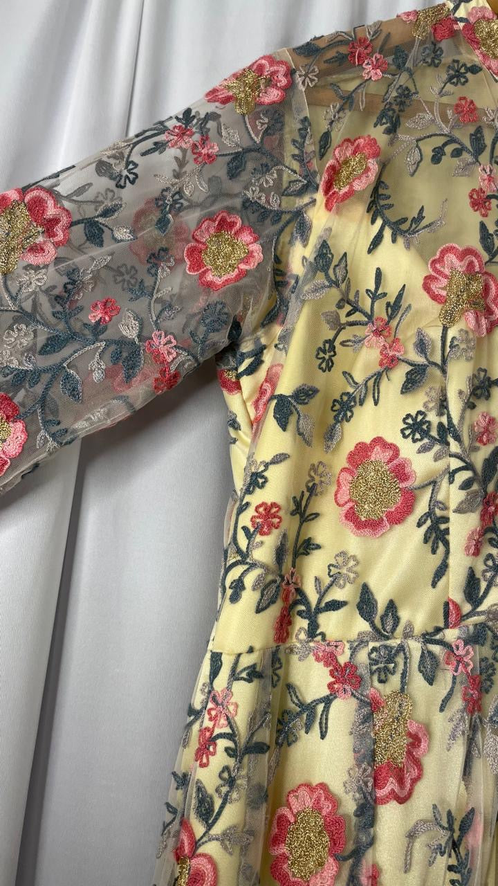 Embroidered Regal Gown (Champagne Gold)