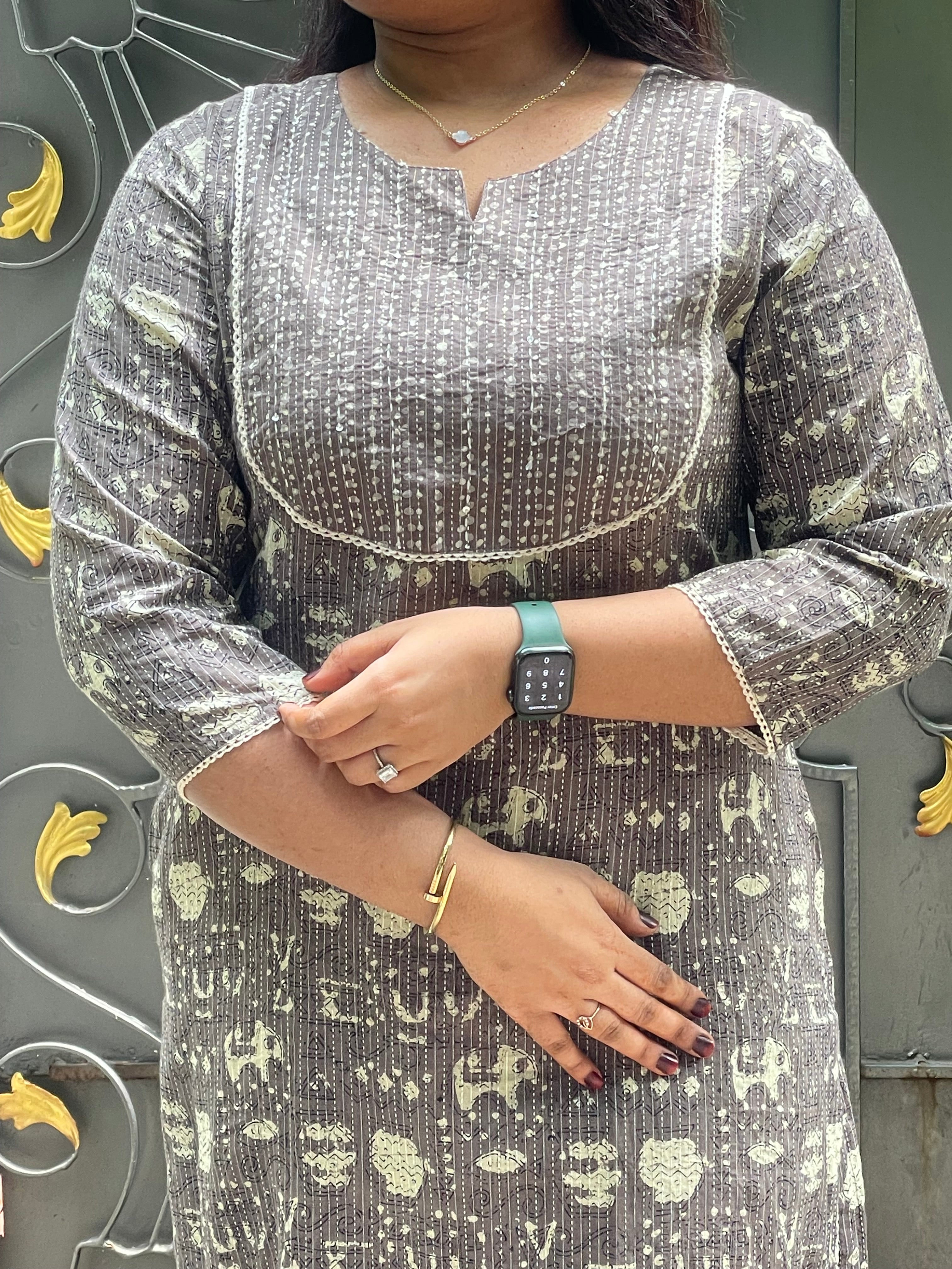 Printed cotton top and bottom set