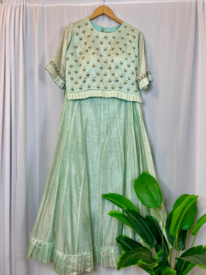 Pista Designer hand work lehenga