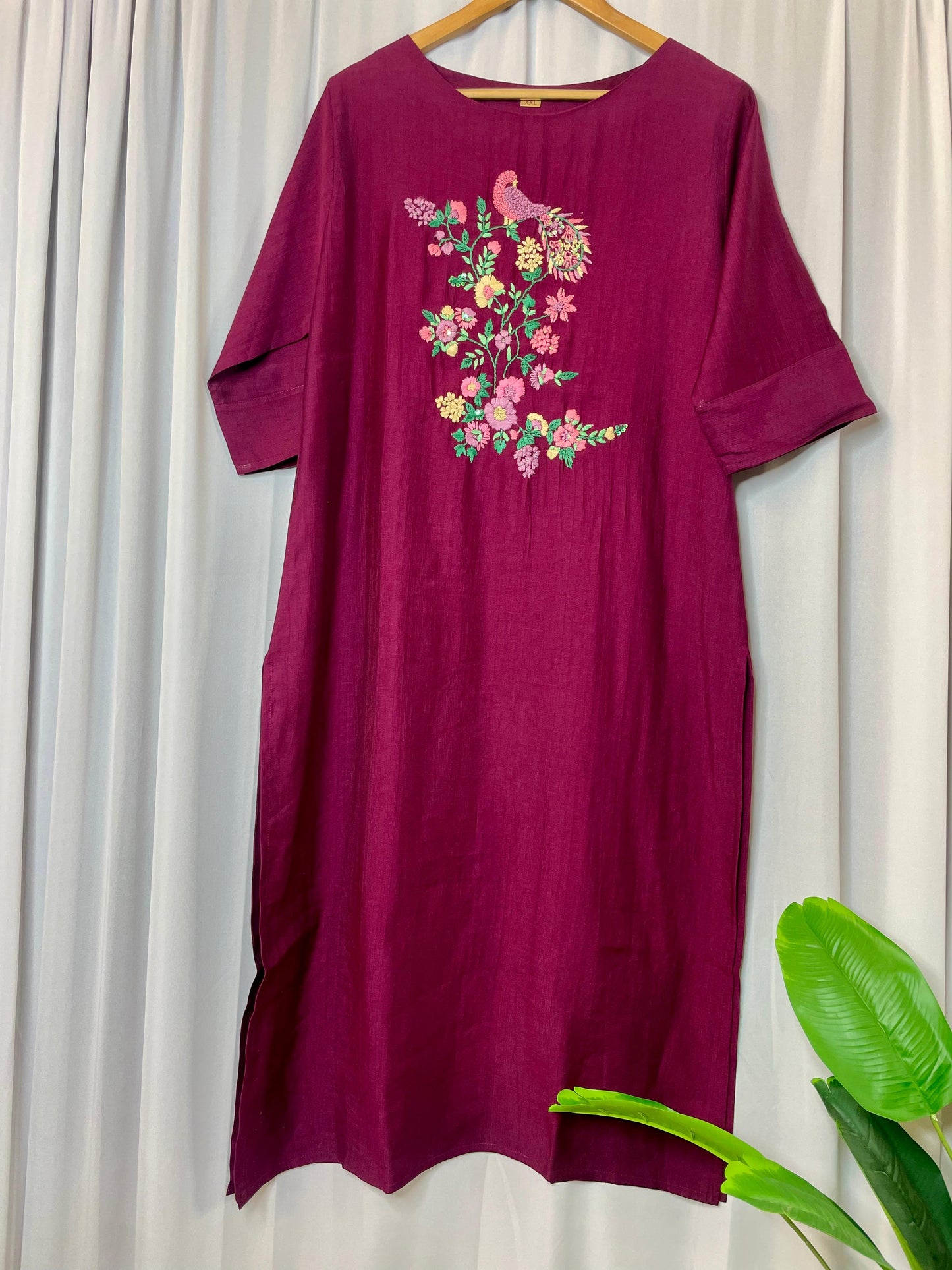 Handloom embroidered kurti