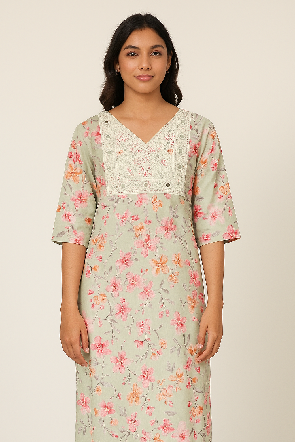 Blossom Whisper Floral Kurta
