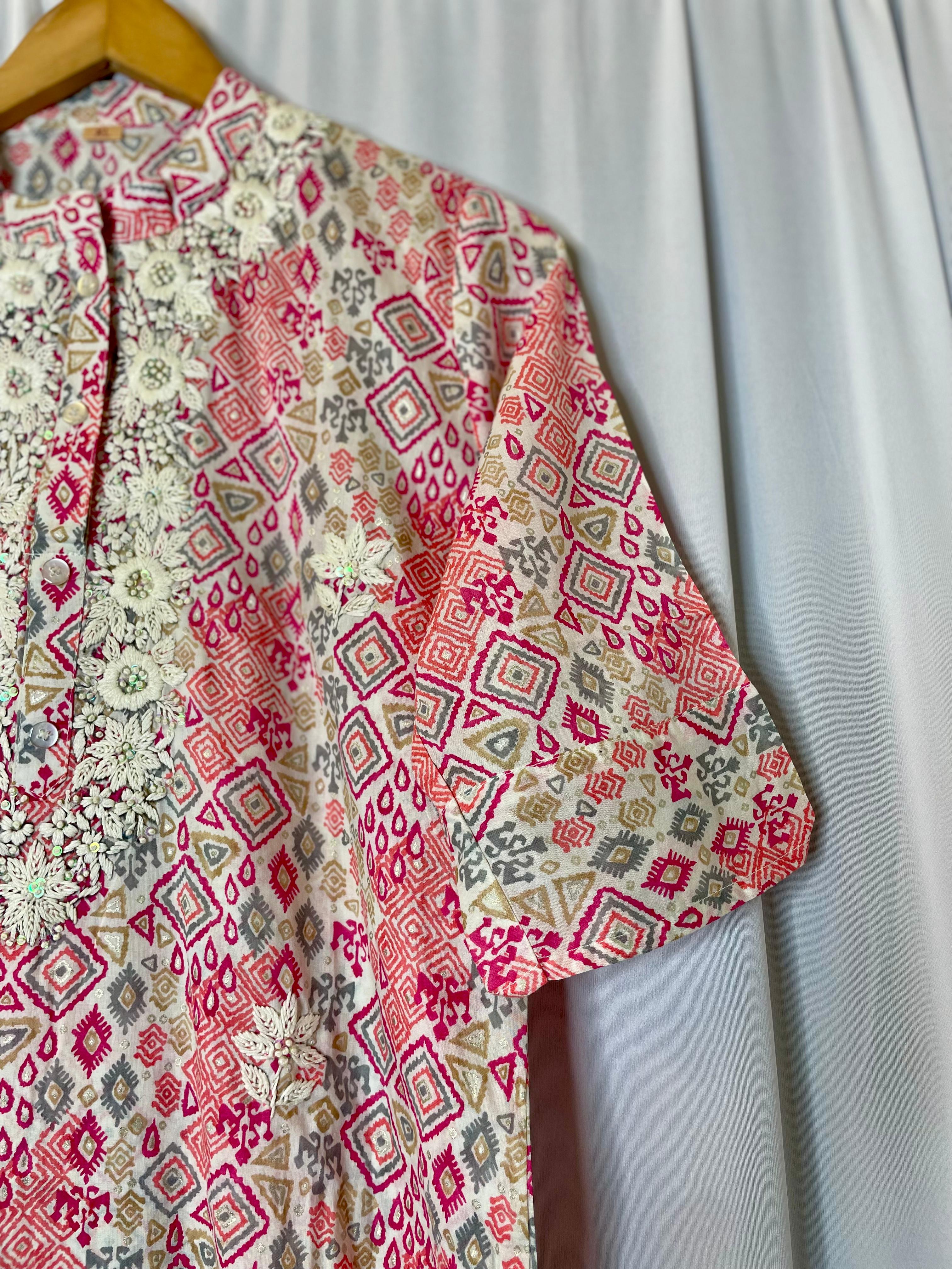 Hand embroidered kurti