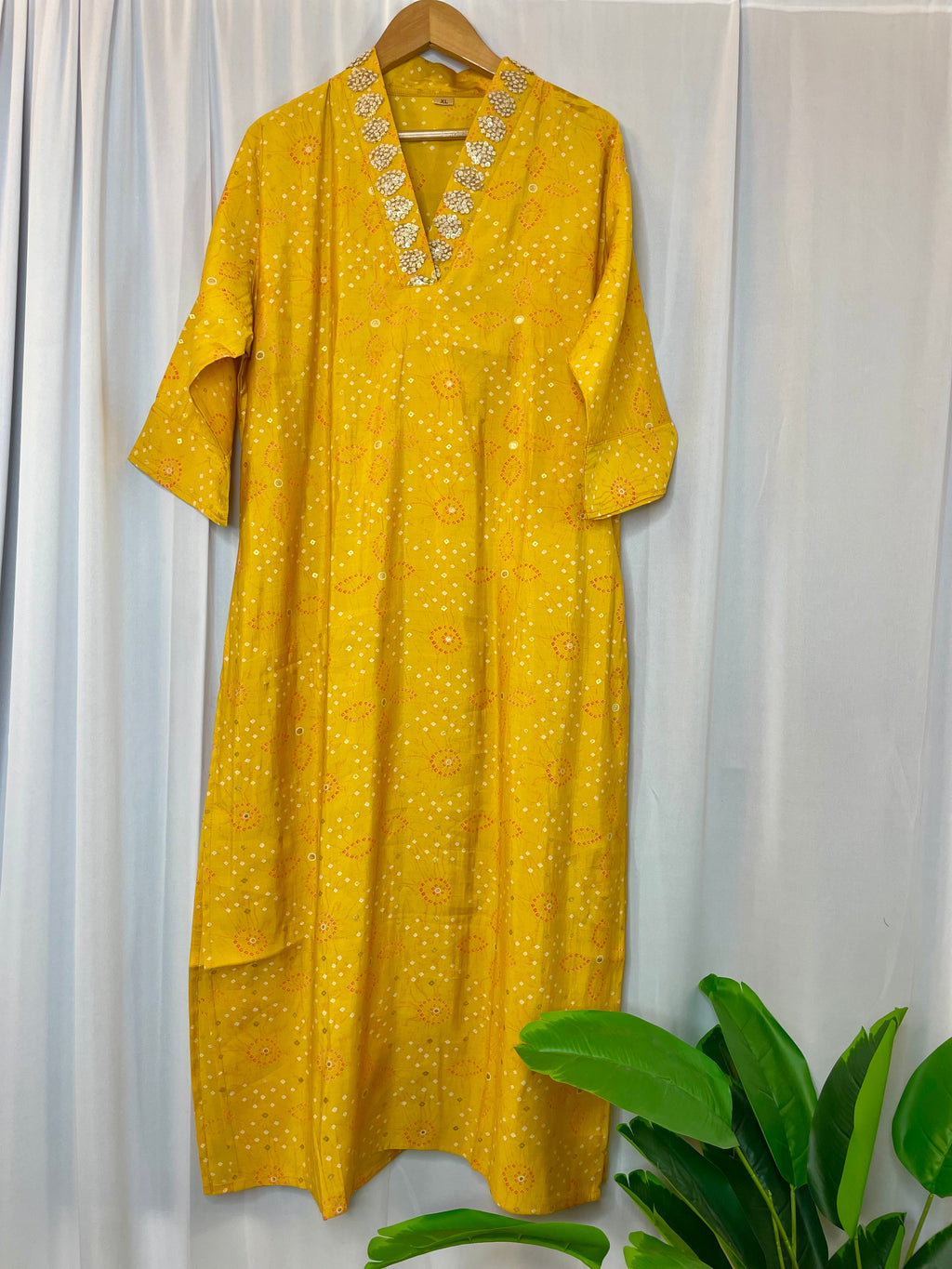 Sunbloom Bandhej Mirror Kurta