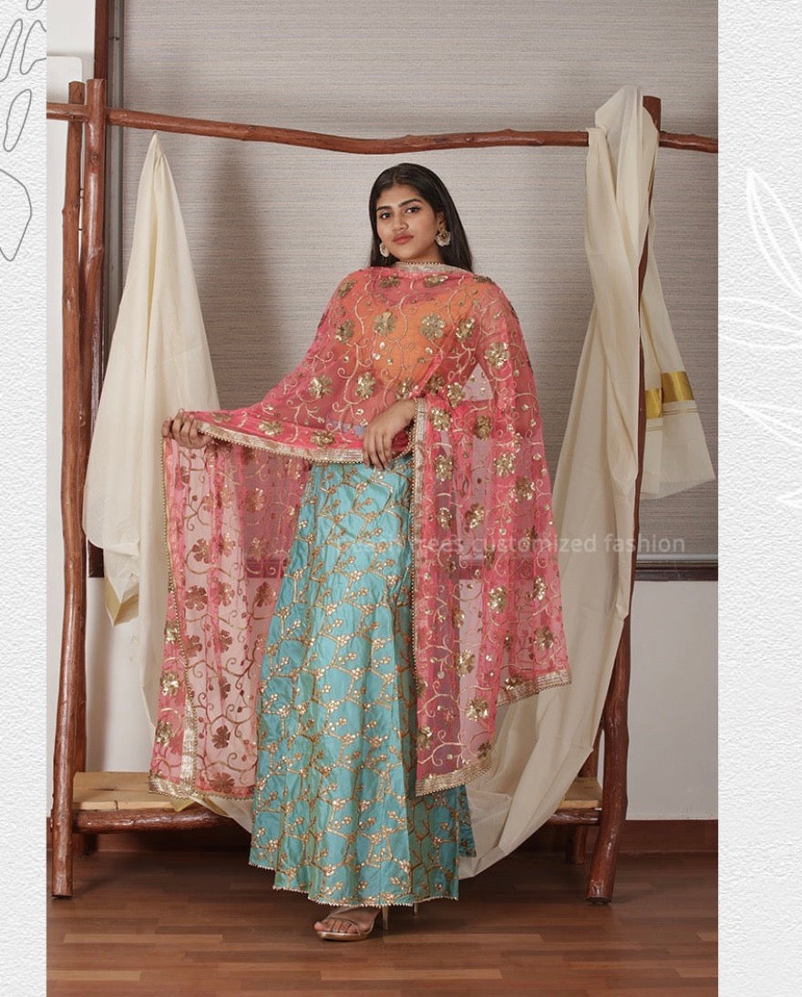 Silk Designer Lehenga with Heavy Dupatta