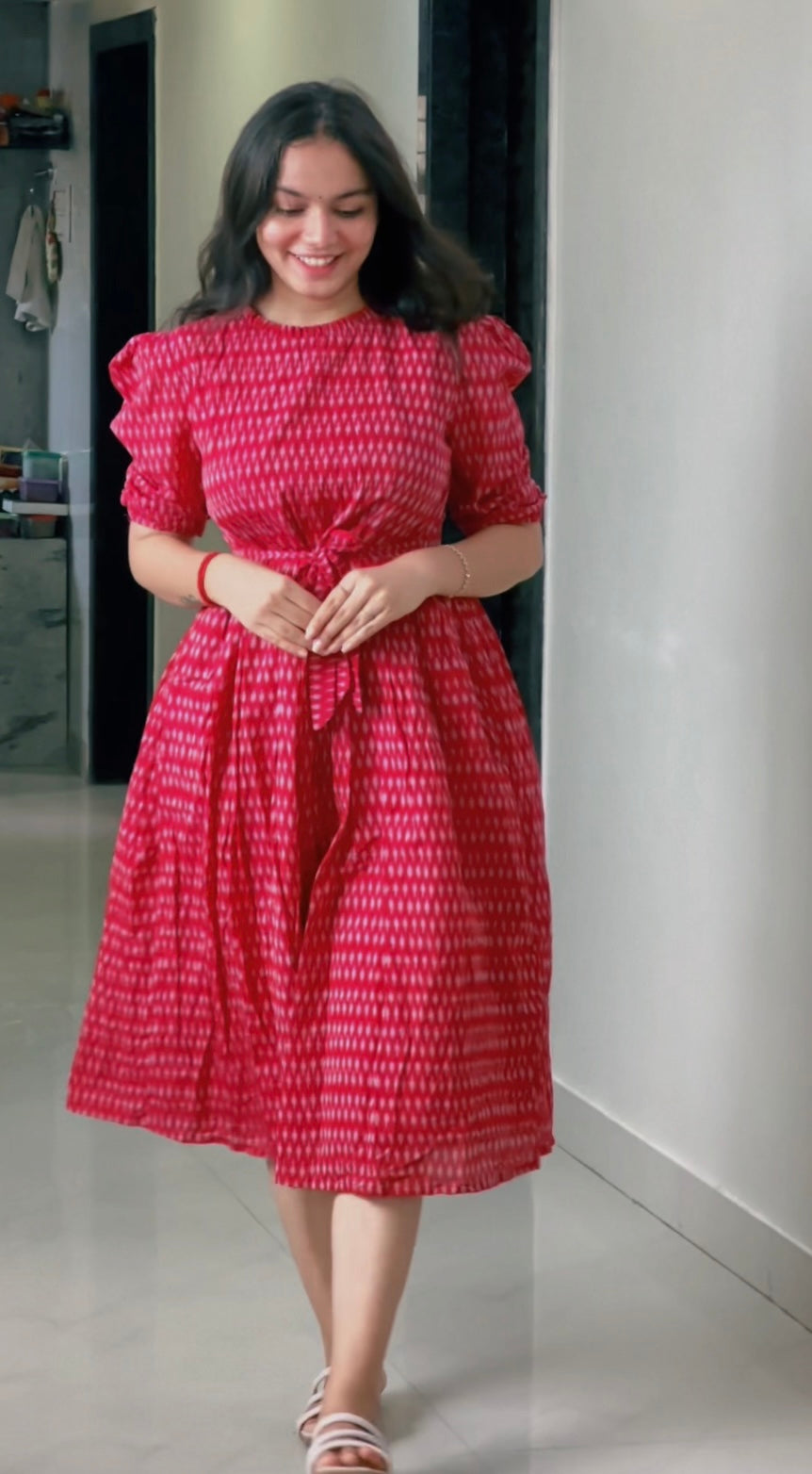 IKAT PRINTED COTTON DRESS | OFFICE WEAR