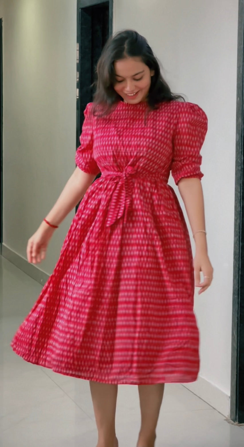 IKAT PRINTED COTTON DRESS | OFFICE WEAR