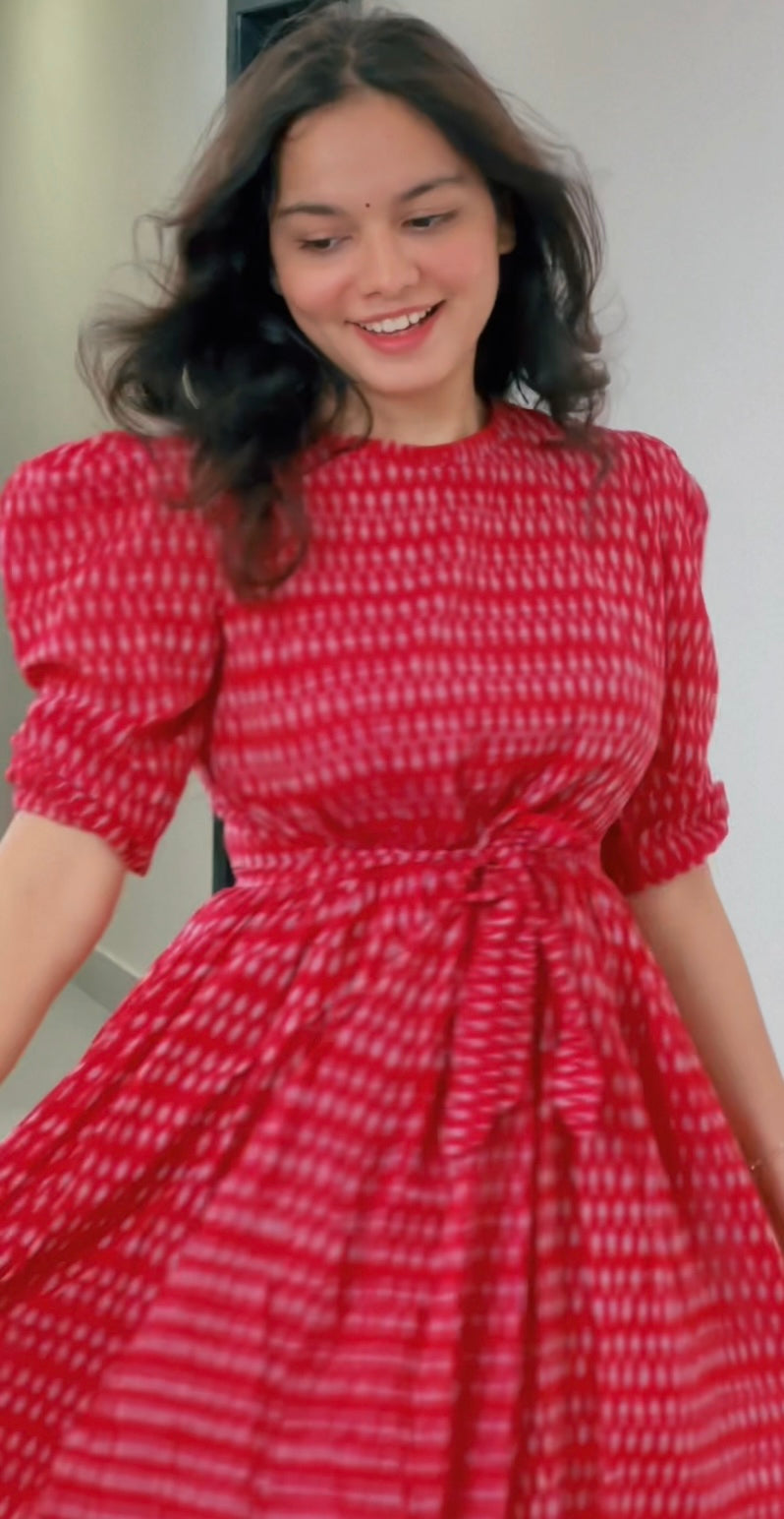 IKAT PRINTED COTTON DRESS | OFFICE WEAR