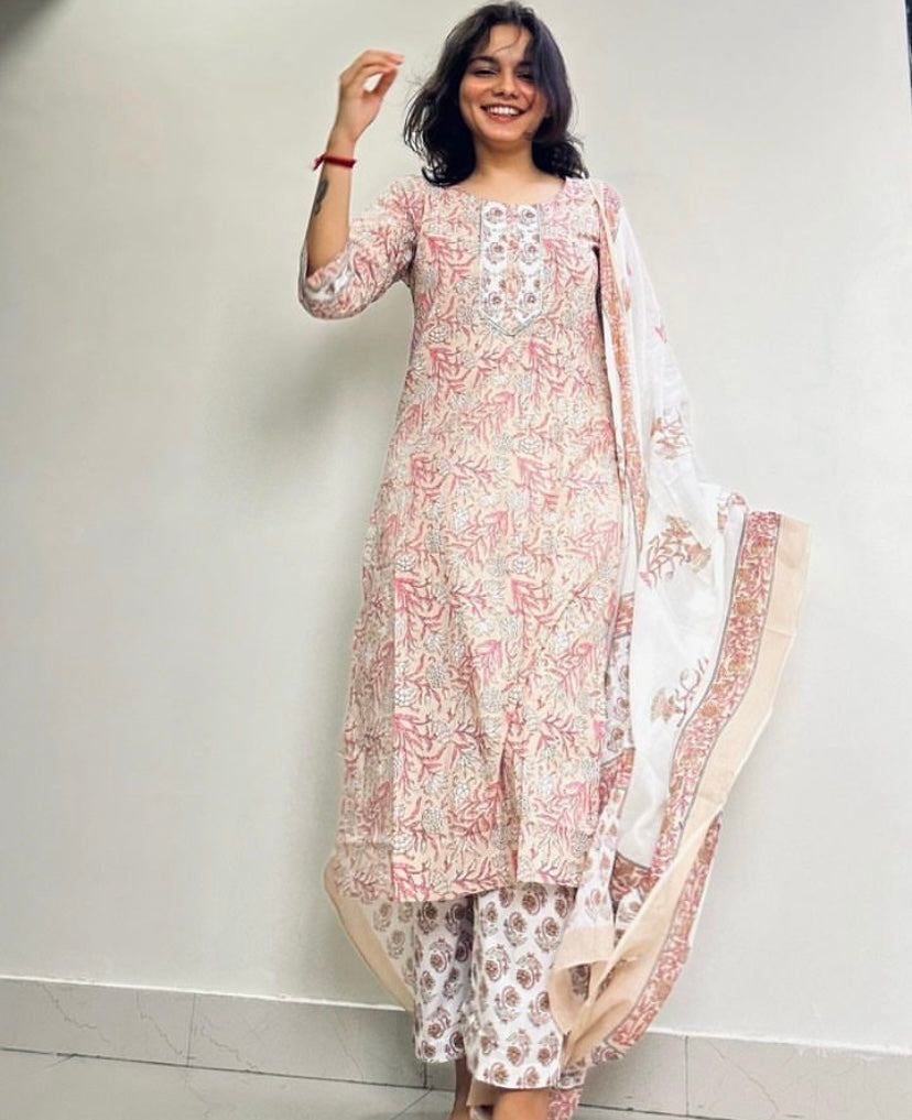 MUL COTTON KURTA SET